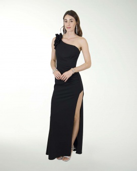 VESTIDO CL CREPE DE UN HOMBRO