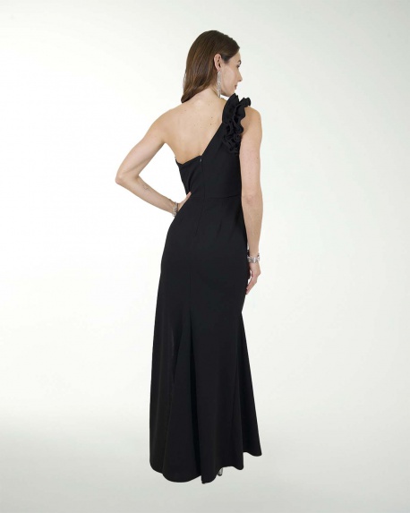 VESTIDO CL CREPE DE UN HOMBRO