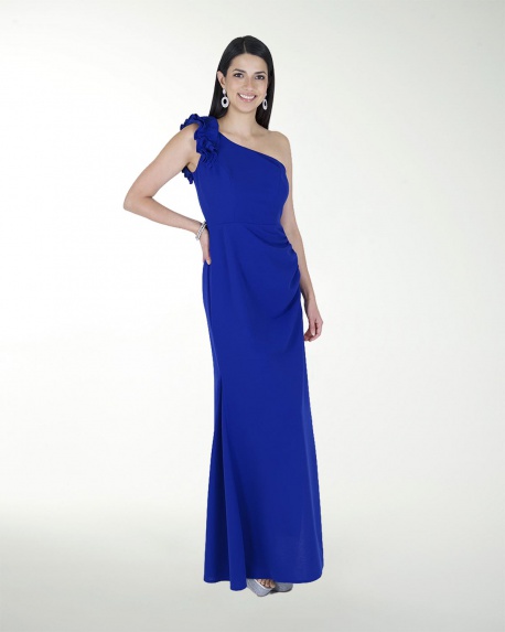 VESTIDO CL CREPE DE UN HOMBRO