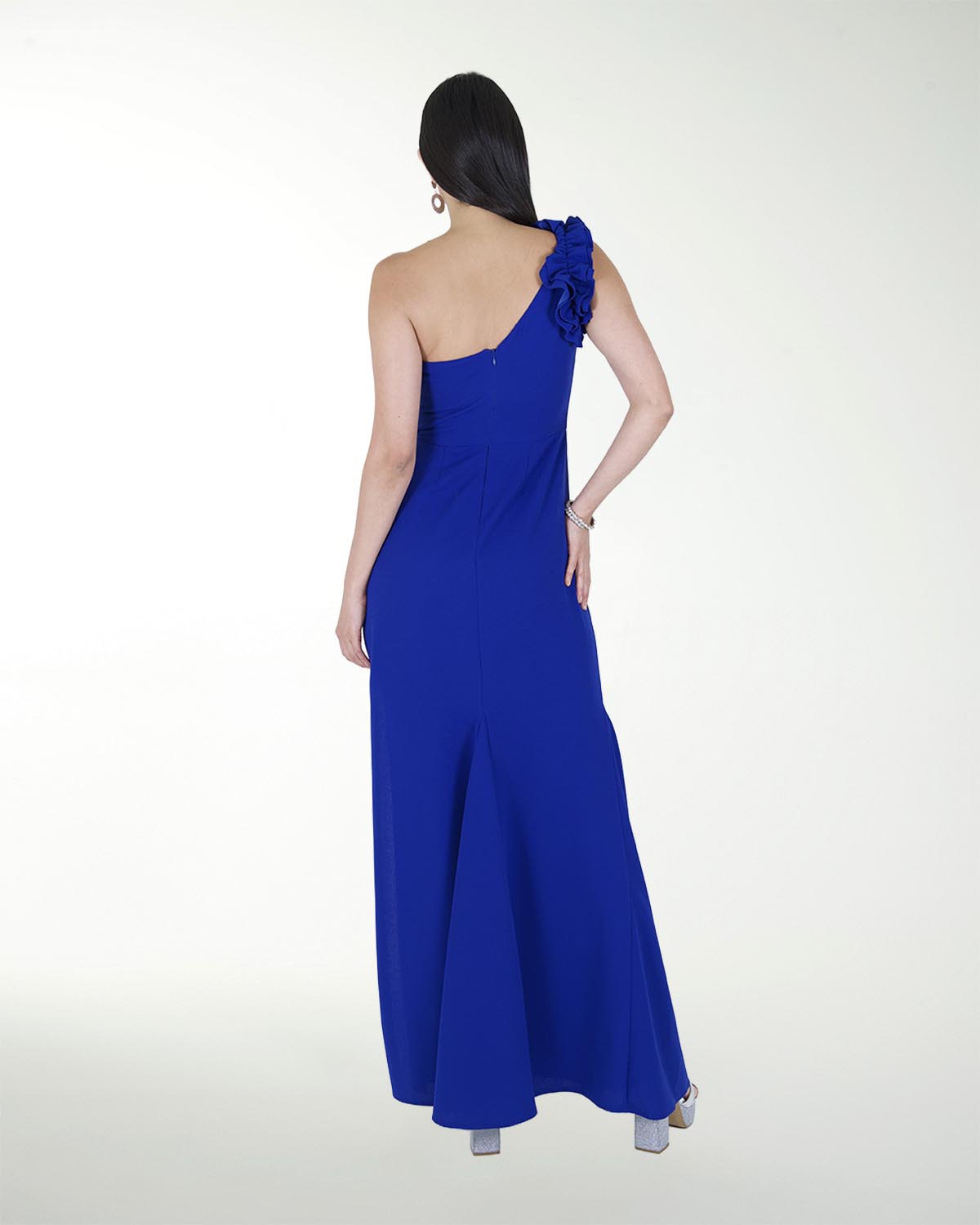 VESTIDO CL CREPE DE UN HOMBRO