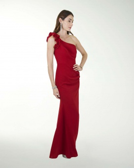 VESTIDO CL CREPE DE UN HOMBRO