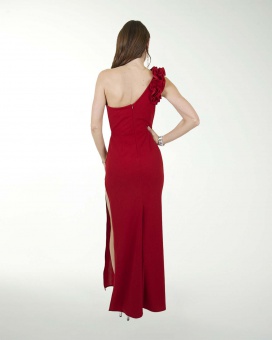 VESTIDO CL CREPE DE UN HOMBRO