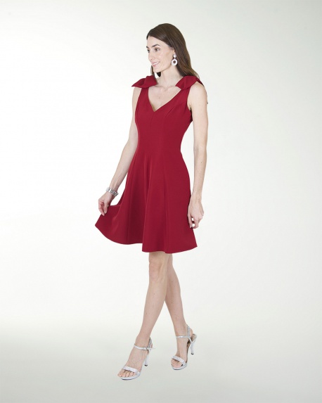 VESTIDO CA BARBIE LISO ESCOTE EN V