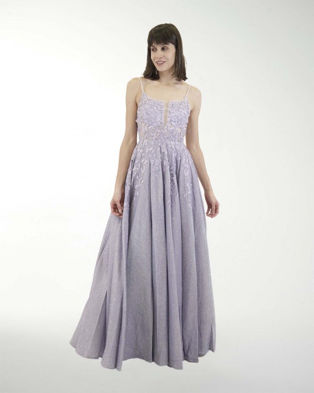 VESTIDO PR GRAN GALA CON BRILLO