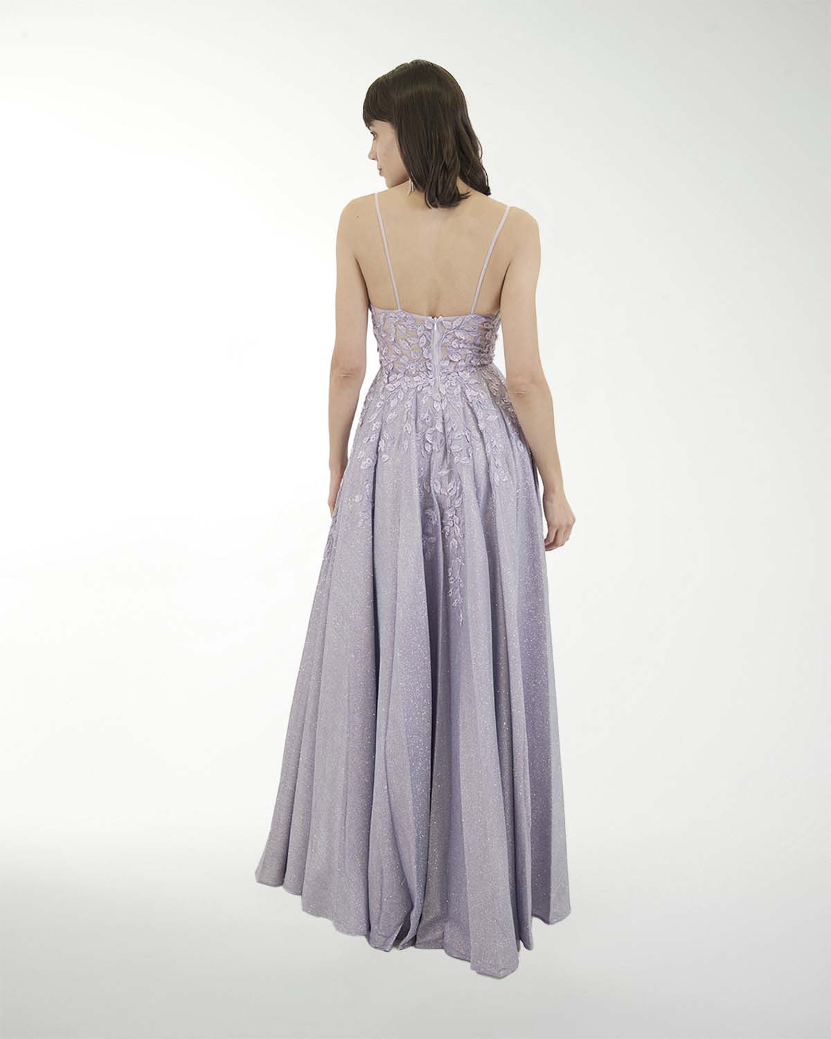VESTIDO PR GRAN GALA CON BRILLO