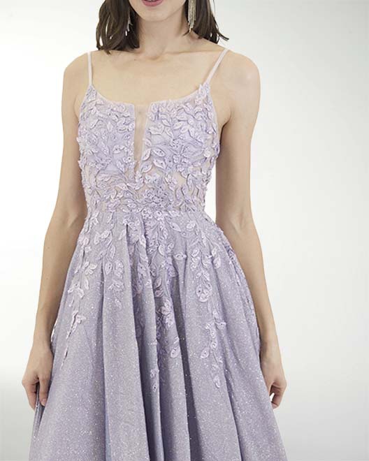 VESTIDO PR GRAN GALA CON BRILLO