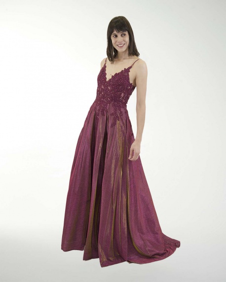 VESTIDO PR GRAN GALA CON BRILLO