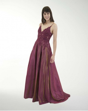 VESTIDO PR GRAN GALA CON BRILLO