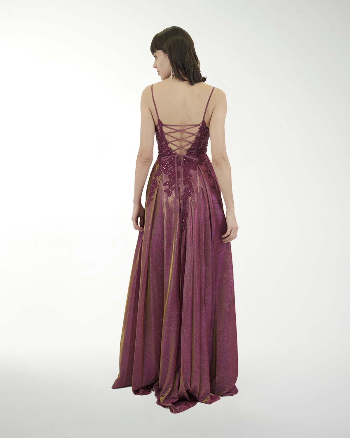 VESTIDO PR GRAN GALA CON BRILLO