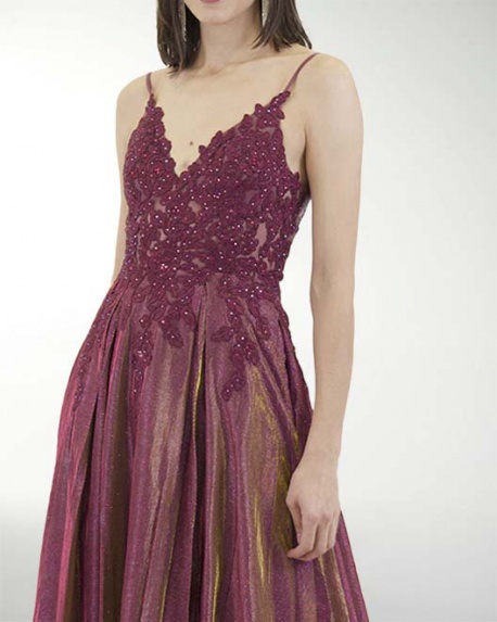 VESTIDO PR GRAN GALA CON BRILLO