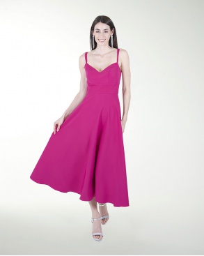 VESTIDO CASUAL BARBIE MIDI STRAPLESS