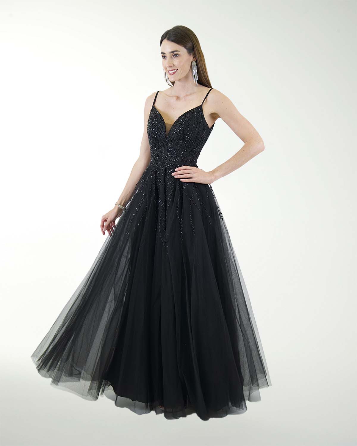 VESTIDO PR GRAN GALA CON BRILLO