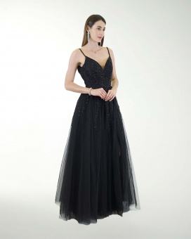 VESTIDO PR GRAN GALA CON BRILLO