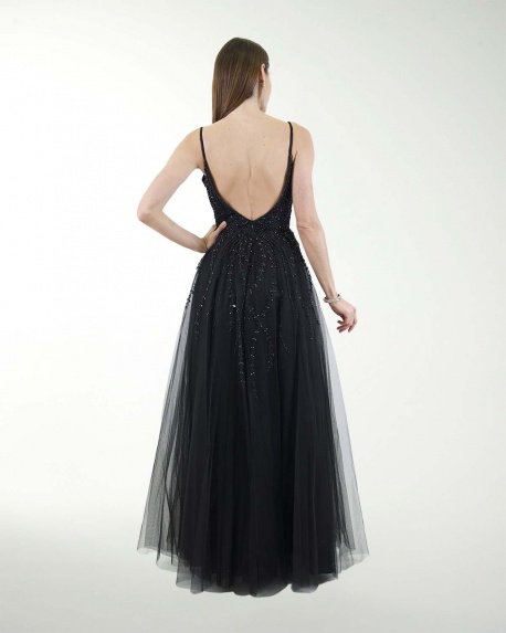 VESTIDO PR GRAN GALA CON BRILLO
