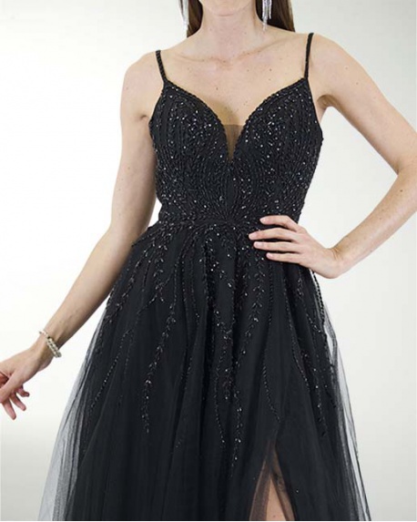 VESTIDO PR GRAN GALA CON BRILLO