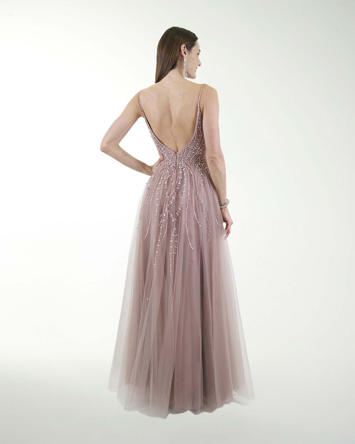 VESTIDO PR GRAN GALA CON BRILLO