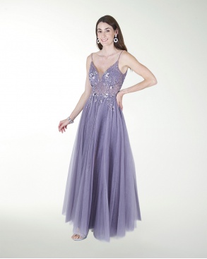 VESTIDO PR GRAN GALA CON BRILLO