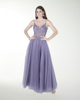 VESTIDO PR GRAN GALA CON BRILLO