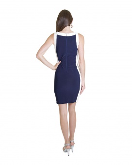 VESTIDO CA  LICRA LISO  COMBINADO RECTO
