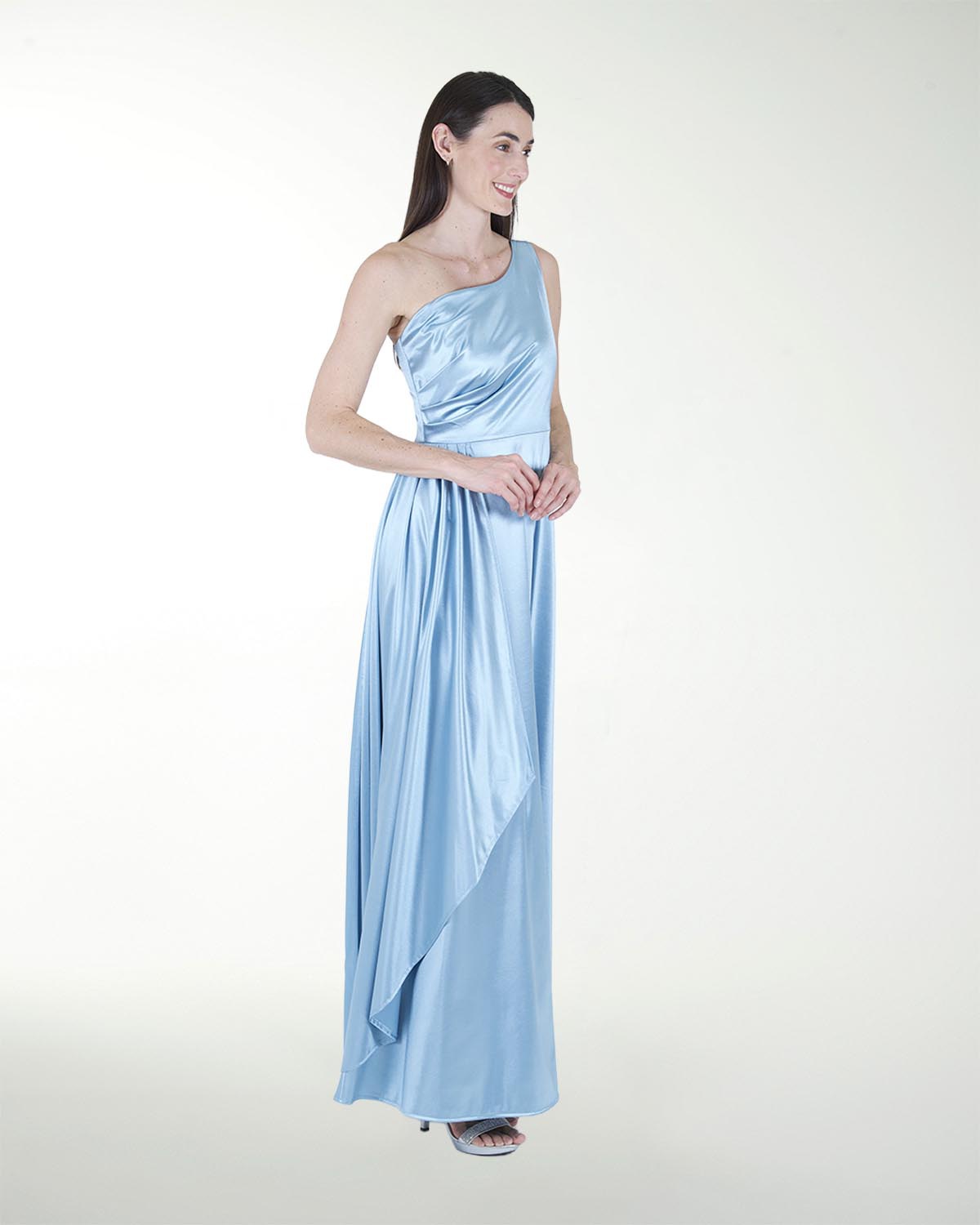 VESTIDO CL FALDA CIRCULAR DE UN HOMBRO
