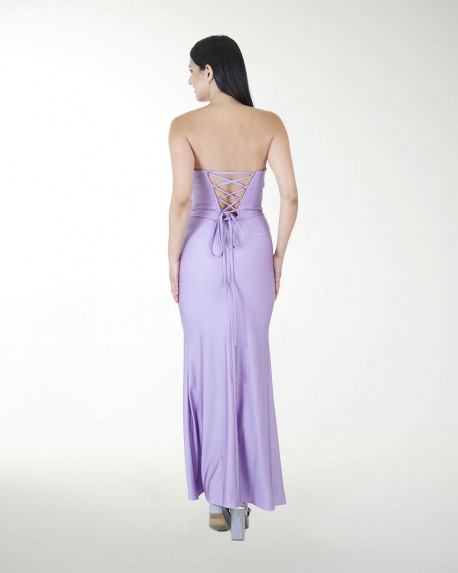 VESTIDO CL STRAPLESS DRAPEADO