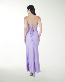 VESTIDO CL STRAPLESS DRAPEADO