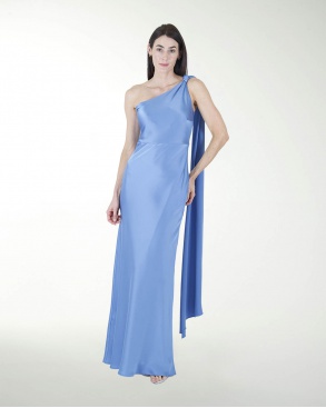 VESTIDO CL DE UN HOMBRO EN SATIN