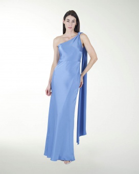 VESTIDO CL DE UN HOMBRO EN SATIN