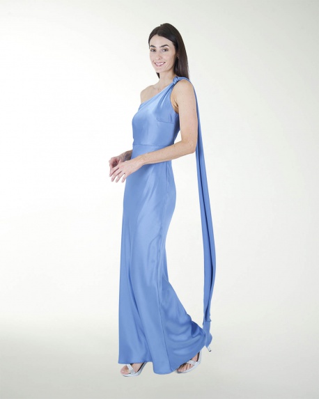 VESTIDO CL DE UN HOMBRO EN SATIN