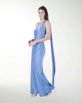 VESTIDO CL DE UN HOMBRO EN SATIN