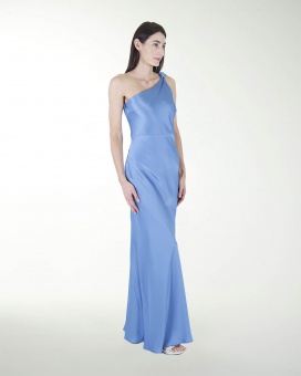 VESTIDO CL DE UN HOMBRO EN SATIN