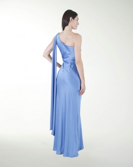 VESTIDO CL DE UN HOMBRO EN SATIN