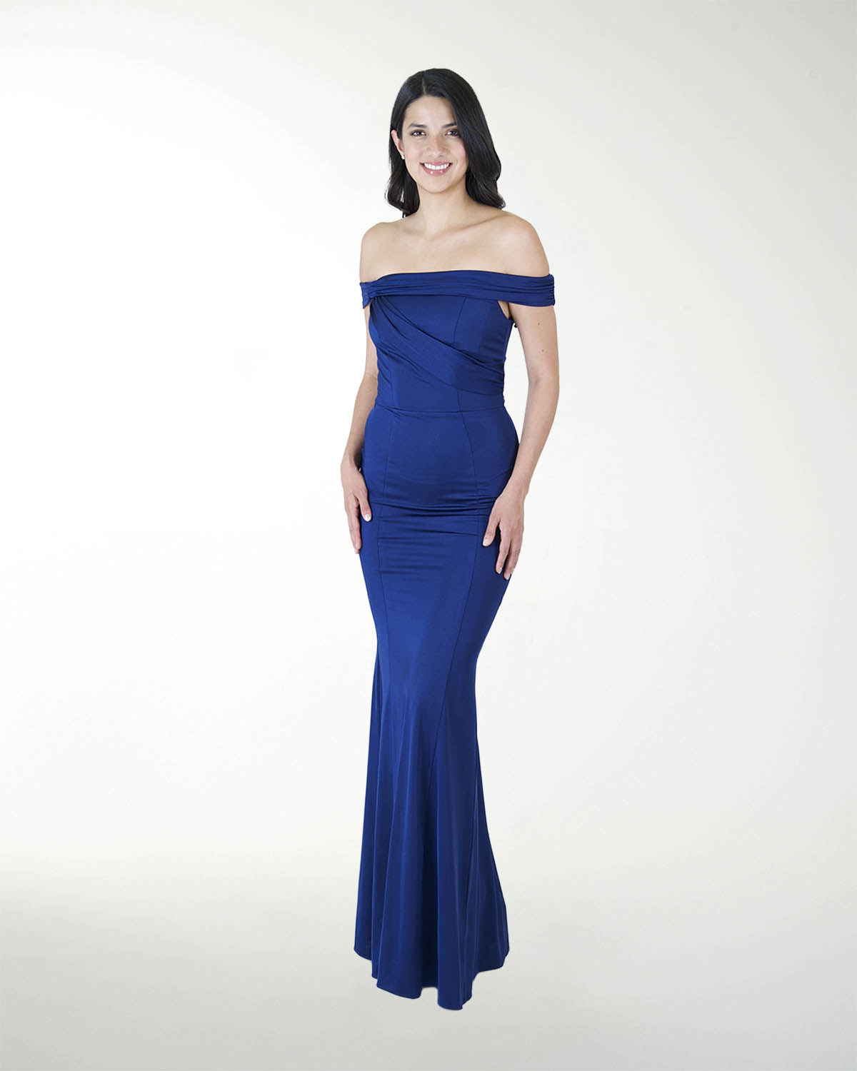 VESTIDO CL CORTE SIRENA CON DRAPEADO