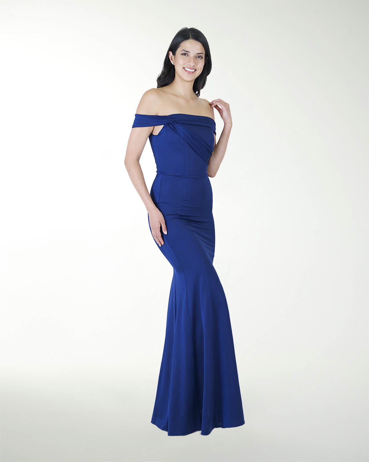VESTIDO CL CORTE SIRENA CON DRAPEADO