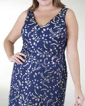 VESTIDO TE ESCOTE EN V CON GODETS