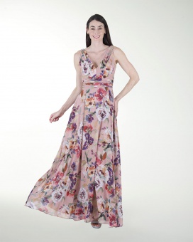 VESTIDO PL LARGO ESCOTE EN V