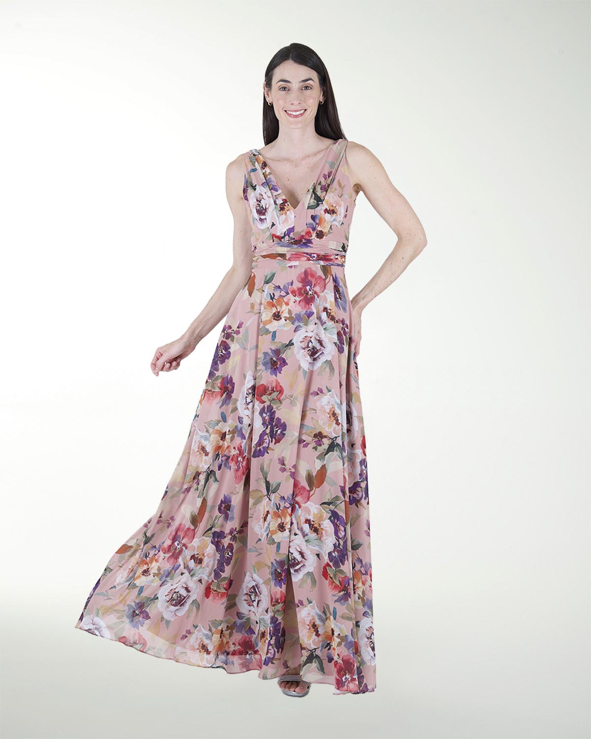 VESTIDO PL LARGO ESCOTE EN V