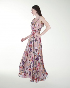 VESTIDO PL LARGO ESCOTE EN V