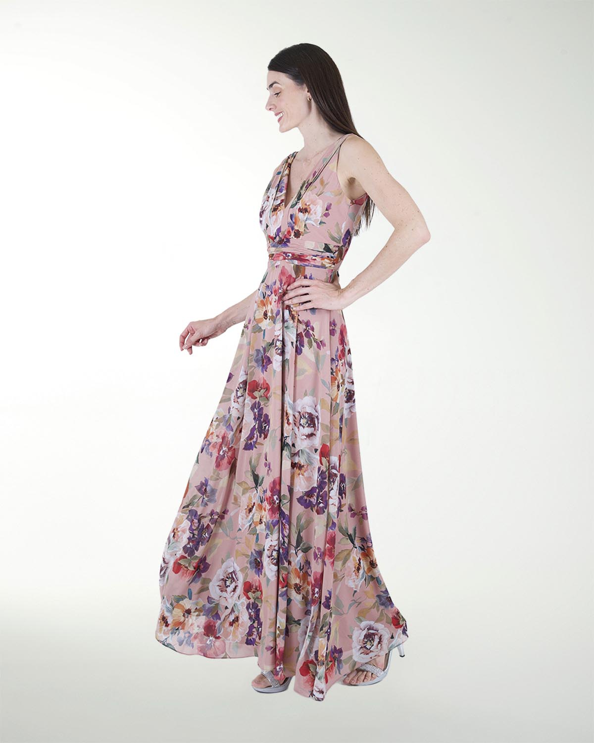 VESTIDO PL LARGO ESCOTE EN V