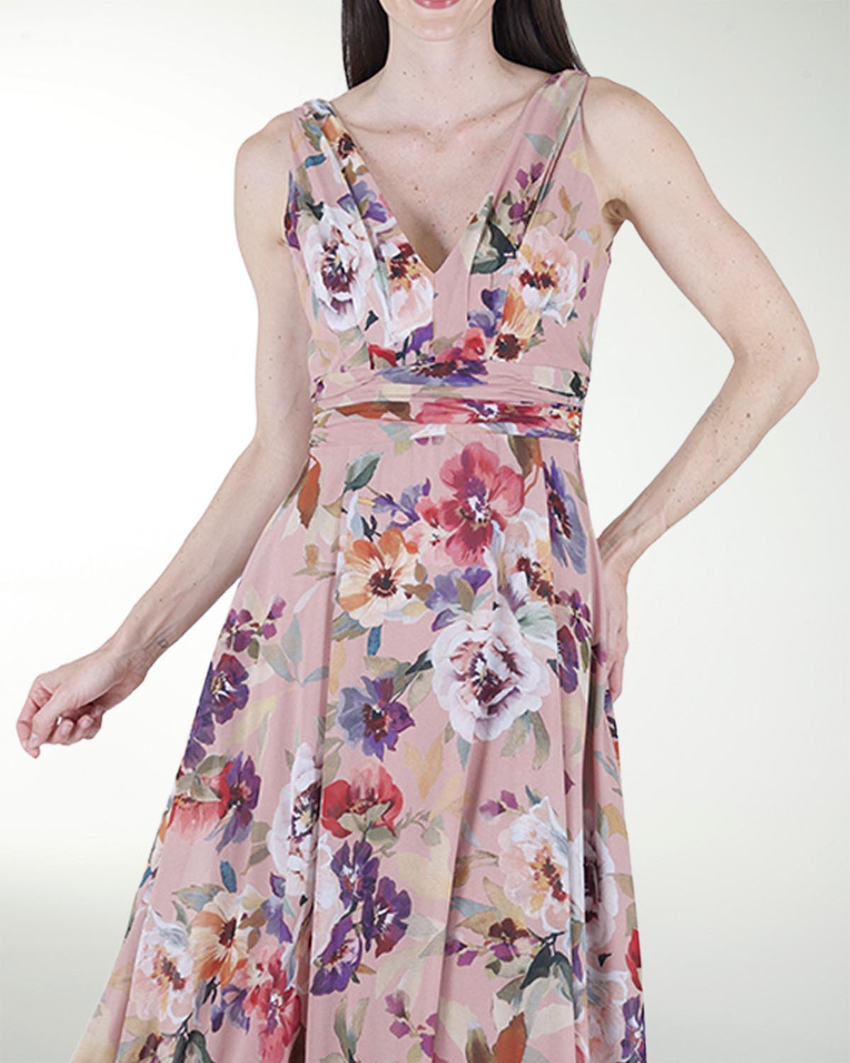 VESTIDO PL LARGO ESCOTE EN V