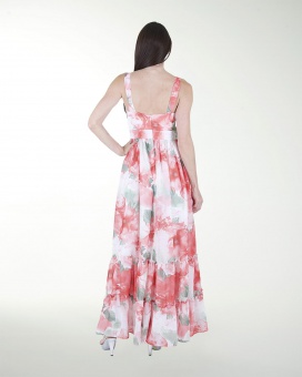 VESTIDO PL  LARGO  CON OLANES