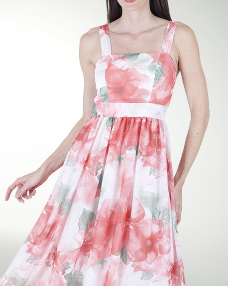 VESTIDO PL  LARGO  CON OLANES