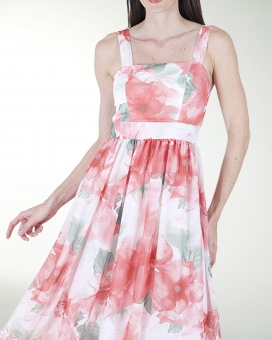 VESTIDO PL  LARGO  CON OLANES