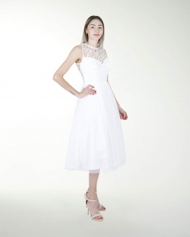 VESTIDO CC BLA MIDI CON BORDADO EN TALLE