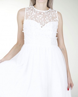 VESTIDO CC BLA MIDI CON BORDADO EN TALLE