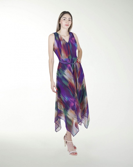 VESTIDO DA CON PICOS AMARRE