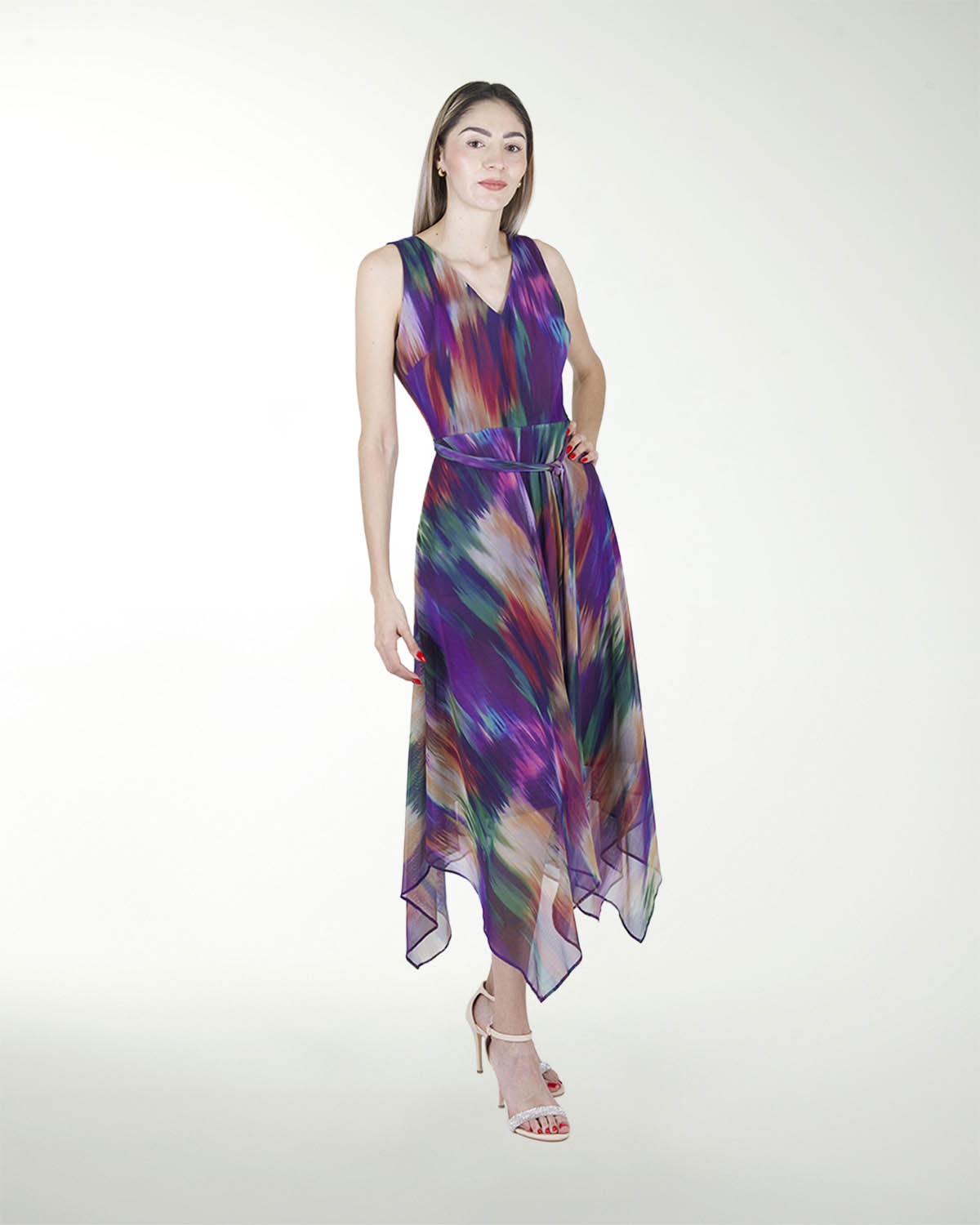 VESTIDO DA CON PICOS AMARRE