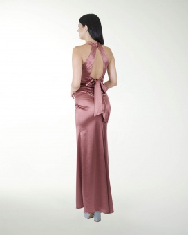 VESTIDO CL HALTER CON MOÃO EN ESPALDA