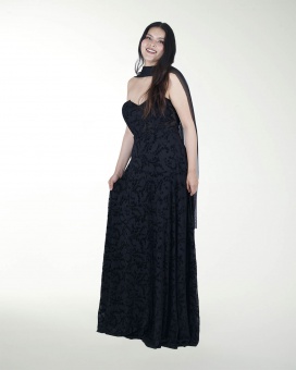 VESTIDO TE CORSET CON TRANSPARENCIA