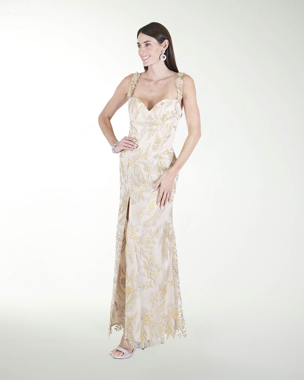 VESTIDO CL CORSET CON ABERTURA